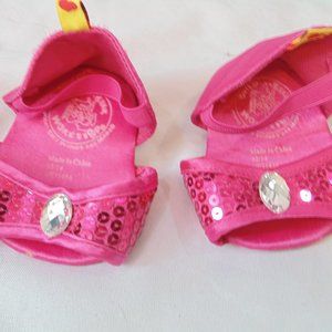 Build A Bear Shoes High Heels Sandals Pink Sequin Rhinestone Sparkle Plush BABW